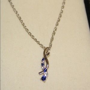Sapphire and diamond necklace