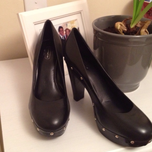 NWOT Coach Heels--Studded - Picture 2 of 4
