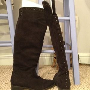 Black knee high boots