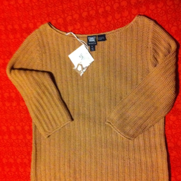 Worth toast color boat neck pullover