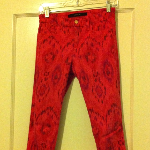 Joe's Jeans Red Ikat cropped jean
