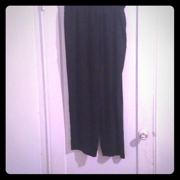 BLACK LINEN PANTS
