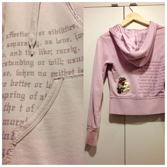 V Neck Hoodie With Shimmery Hood