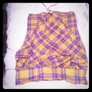 MULTI COLORED HALTER TOP