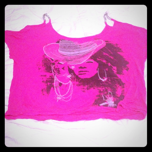 HOT PINK OFF THE SHOULDER TOP