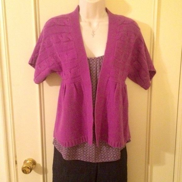 Sz xs fuchsia ny&co open front cardigan sweater - Picture 1 of 4