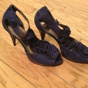 Candies Blue ruffle shoes size 9