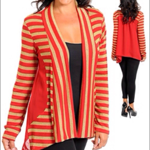 Red and Gold Cardigan - Picture 1 of 1
