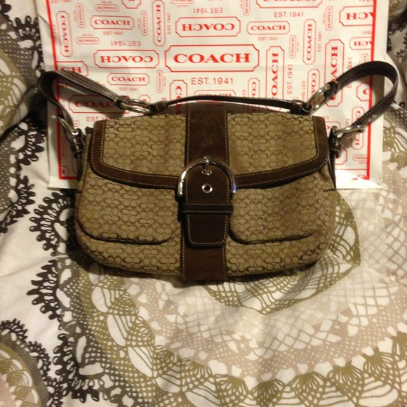 Brown coach bag