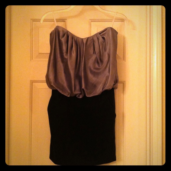 Sliver / Black Party Dress