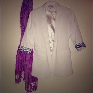 Winter white boyfriend blazer.