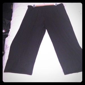 BLACK WIDE LEGGED DRESS PANTS