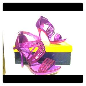 Glitter purple heels