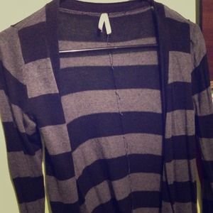 Grey and black stripped cardigan
