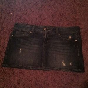 Denim mini skirt