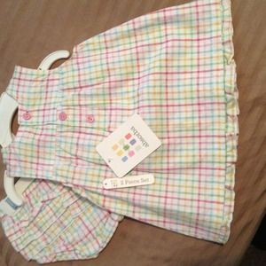 Absorba Two Piece Baby Girl Layette - 3-6 mos NWT
