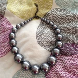 Graduated bead silver necklace!