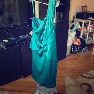 Silk one shoulder dress