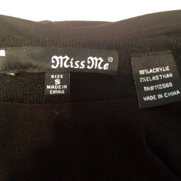 😄Sz sm miss me soft blk hooded cardigan w/fringe - Picture 4 of 4