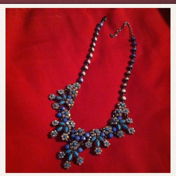 Crystal stones and turquoise necklace