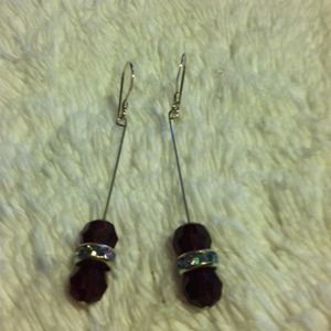 Red Austrian crystal earrings