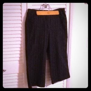 Pinstripe jean capris