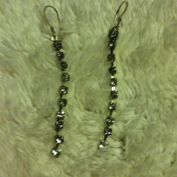Dangly synthetic earrings