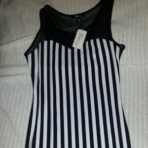 Black and white striped bodycon