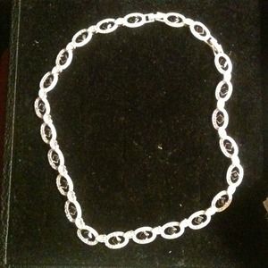 Faux diamond necklace