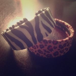 Two animal print headbands