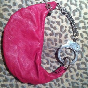 Cuffz Handcuff Sexy Club Purse Magenta Chain NWOT