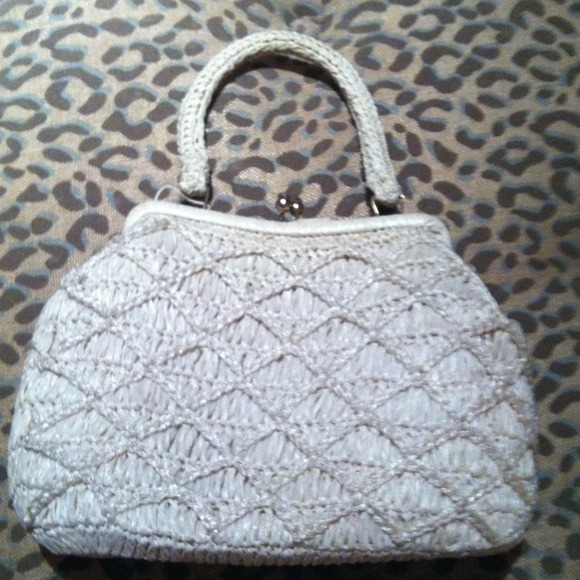 Pinup Vintage Straw Frame Bag Old Hollywood Japan