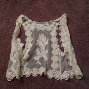 Lace/crochet coverup/vest