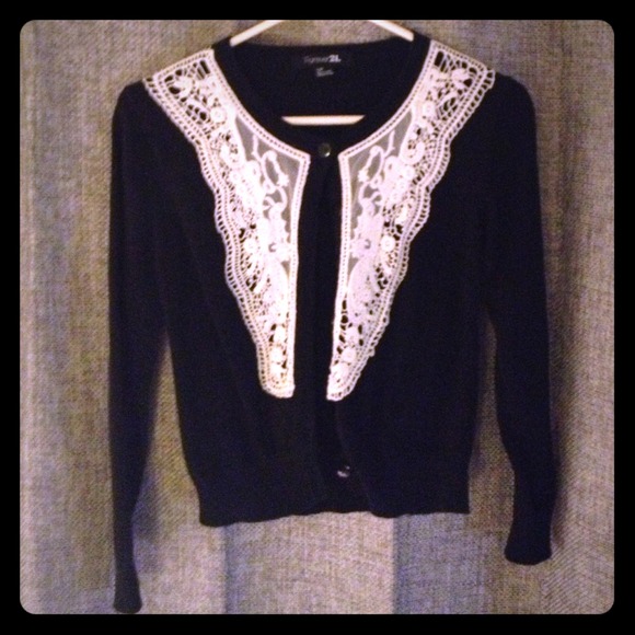 🔒Sold!  Black forever 21 cardigan