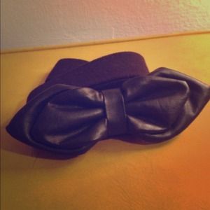 REDUCED! Black bow belt