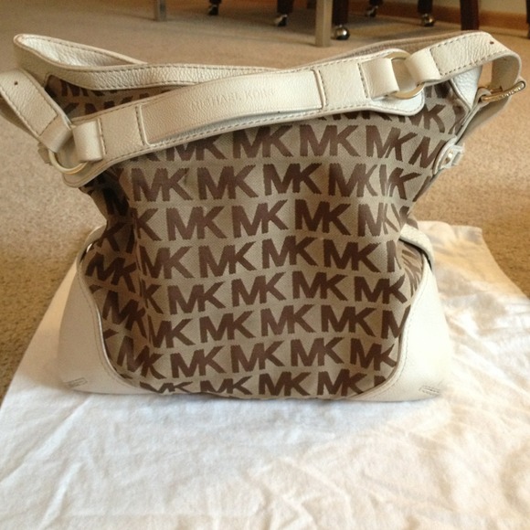 Michael Kors cream and brown handbag!