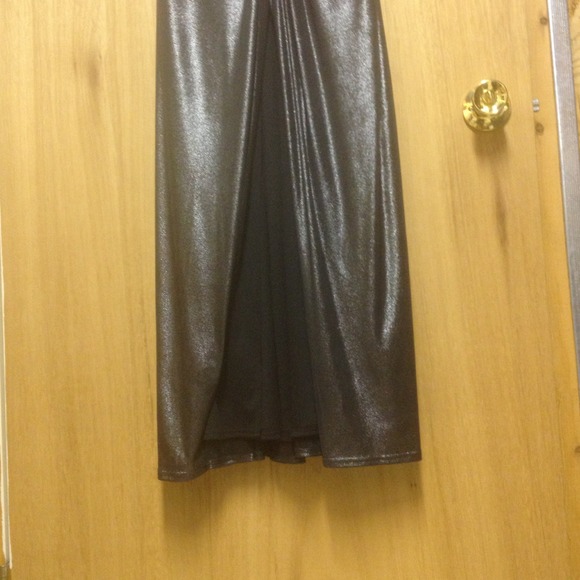 Gunmetal Shimmer Formal Gown - Picture 2 of 4