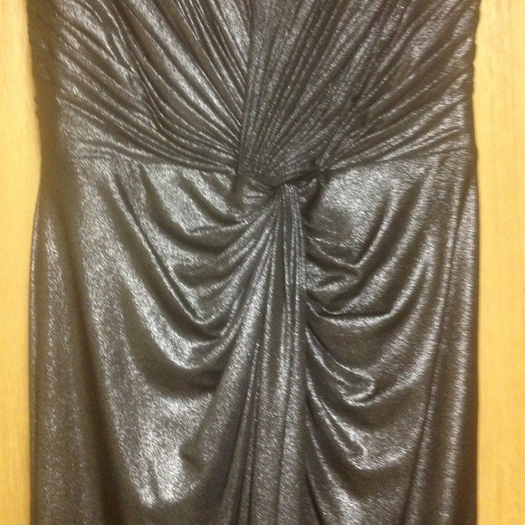 Gunmetal Shimmer Formal Gown - Picture 3 of 4
