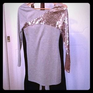 Kardashian Kollection gray and gold dress!!