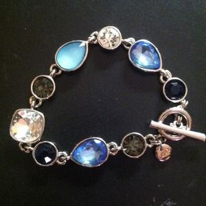 Loft silver multi stone bracelet