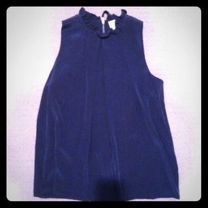 Madison Marcus navy silk shirt