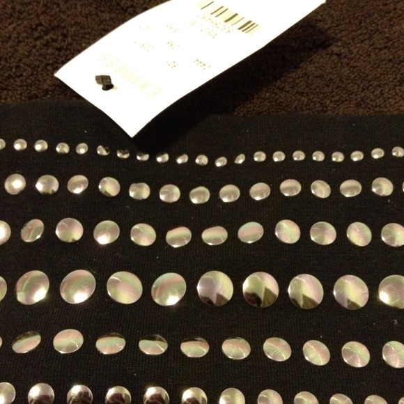 BNWT Express Black Studded Skirt - Picture 3 of 3