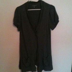 Short sleeve long cardigan