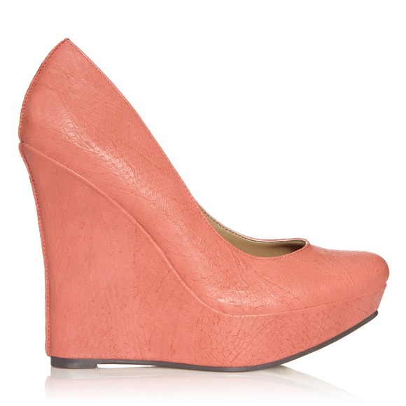 JustFab Shoes - Aneesa Coral Wedge JustFab Shoes - Aneesa Coral Wedge