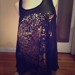 Sheer cheetah tank.