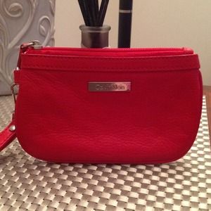 Calvin Klein Red Wristlet