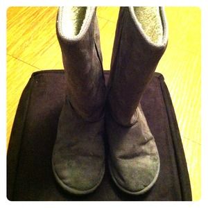 ❌Reserved❌Dark grey mid rise boots size 9