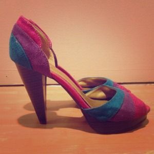 Color Block Qupid High Heels