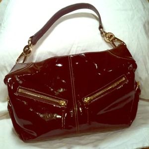 Dooney and Bourke brown patent handbag