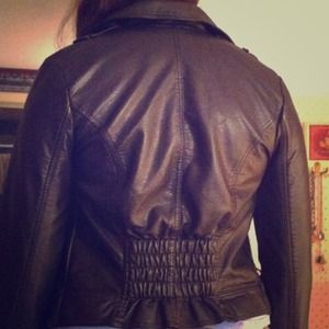 Wicked black, faux leather jacket, medium